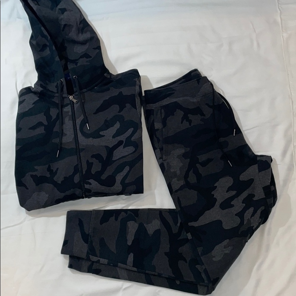 Black Camo Polo Sweatsuit